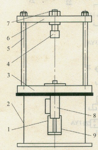 試驗(yàn)臺(tái)主機(jī)結(jié)構(gòu)示意圖
